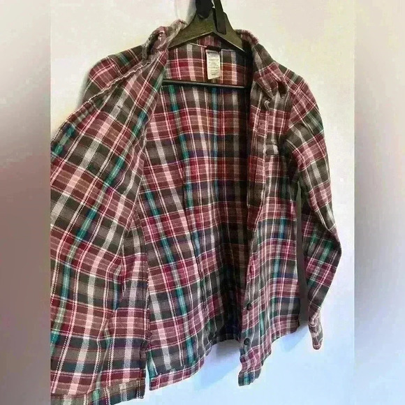 Women’s Patagonia 100% Organic Cotton Flannel Button Down Shirt Size 2 - Picture 2 of 9